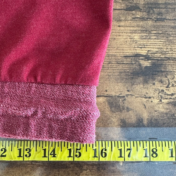 NWT Billabong Fleece Lined Jogger Pants Small Burgundy Drawstring Coastal Preppy - Picture 3 of 9